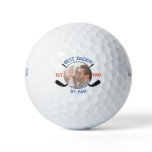 Father's Day Best Dad By Par Retro Photo Monogram Golf Balls Father's Day Best Dad By Par Retro Photo Monogram Golf Balls