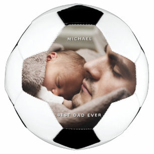 Father's Day Best Dad Custom Photo Custom Message Soccer Ball