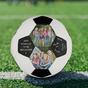 Fathers Day Best Dad Ever 2 Photo Signed Soccer Ball