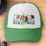 Father's Day | Best Dad Ever 3 Photo Collage Trucker Hat<br><div class="desc">Upload your favorite photos to make your own unique personalized father's day gift.</div>