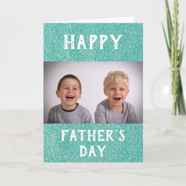 Fathers Day Best Dad Ever Kids Photo Card (Front)