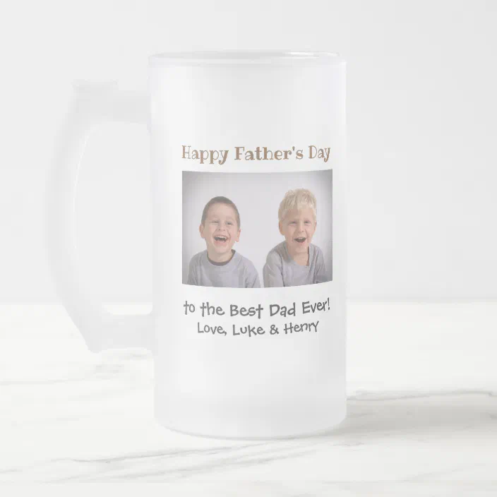 Father/'s Day Gift Gift for Dad Personalized 25 oz Frosted Glass Beer Mug