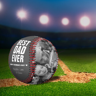 Father's Day Best Dad Ever Photos Personalized Baseball