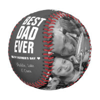 Father's Day Best Dad Ever Photos Personalized Baseball