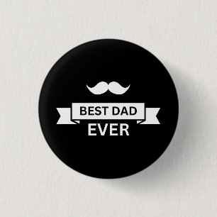 Father's Day BEST DAD EVER Typo with Moustache Button