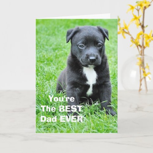 Fathers Day Best Dad From Dog  Card