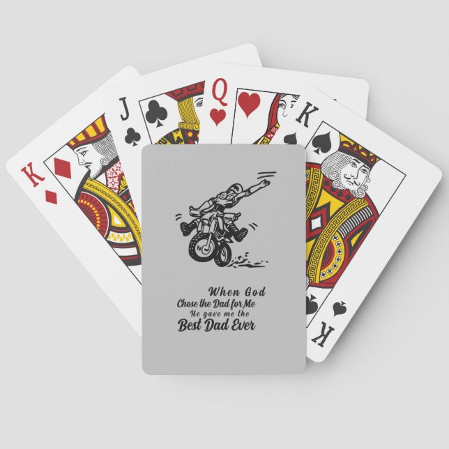 Fathers Day Best Dad, from God Poker Cards (Back)