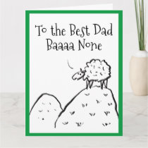 Father's day Best Dad Funny Sheep Saying a Pun Card