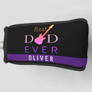 Father's Day Best Dad Guitar Personalized Name Golf Head Cover