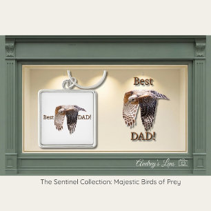 Father's Day "Best Dad" Hawk Keychain