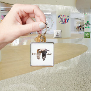 Father's Day "Best Dad" Hawk Keychain