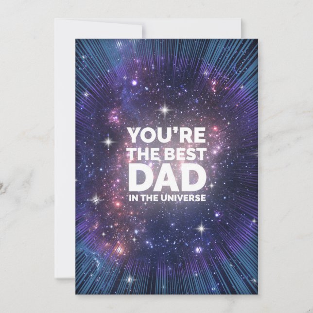 Father's day best dad in the universe card (Front)