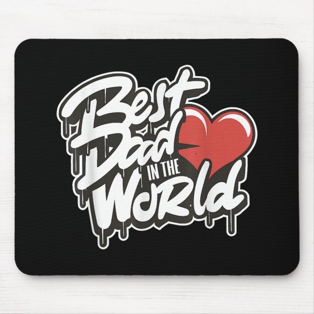 Father's Day Best Dad In The World Mouse Pad (Front)