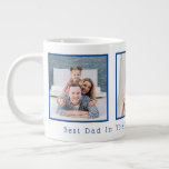 Father's Day Best Dad In The World Multi Photo Giant Coffee Mug