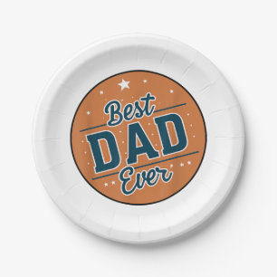 Father's Day Best Dad In The World Paper Plates