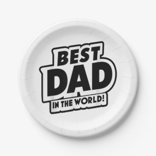 Father's Day Best Dad In The World Paper Plates