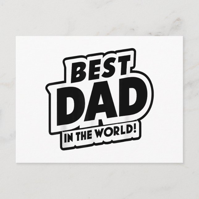 Father's Day Best Dad In The World Postcard (Front)