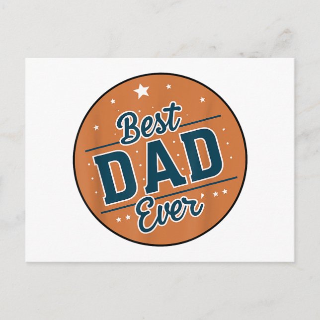 Father's Day Best Dad In The World Postcard (Front)
