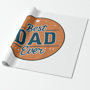 Father's Day Best Dad In The World Wrapping Paper