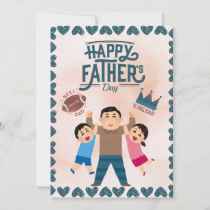 Father's day best dad invitation