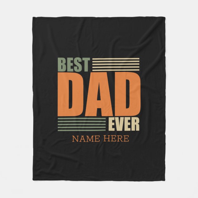 fathers day best dad personalized gift ideas  fleece blanket (Front)