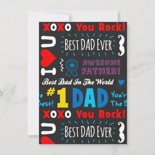 Fathers Day Best Dad Sayings Card