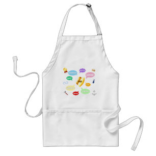 Fathers Day Best Dad Word Clouds King Crown Love Adult Apron