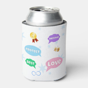 Fathers Day Best Dad Word Clouds King Crown Love Can Cooler