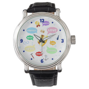 Fathers Day Best Dad Word Clouds King Crown Love Watch