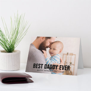Father's Day Best Daddy Ever Photo Greeting Card