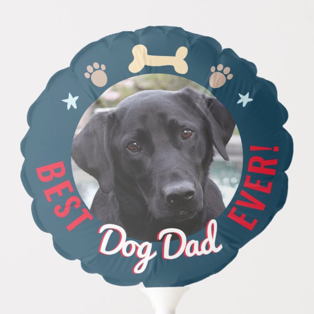 Father's Day Best Dog Dad Ever Balloon (Front)
