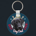 Father's Day Best Dog Dad Ever Keychain<br><div class="desc">Celebrate the "best dog dad ever!" with this easy to use template. Makes a great Father's Day gift or really just an any day gift to remind that guy in your life he's a great dad. One Photo option.</div>