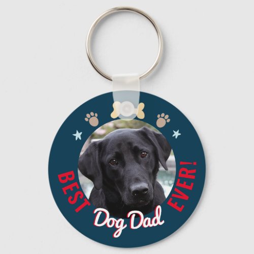 Fathers Day Best Dog Dad Ever Keychain