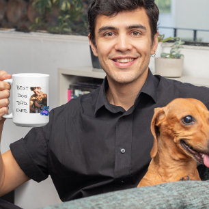Father's Day Best Dog Dad Ever Photo Paw Coffee Mug