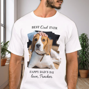 Father's Day Best Dog Dad Personalized Pet Photo T-Shirt