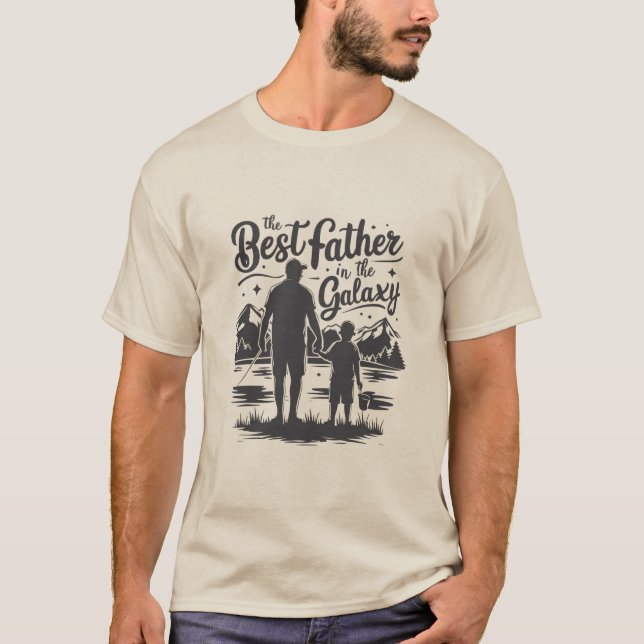Father's Day "Best Father In The Galaxy" T-Shirt (Front)