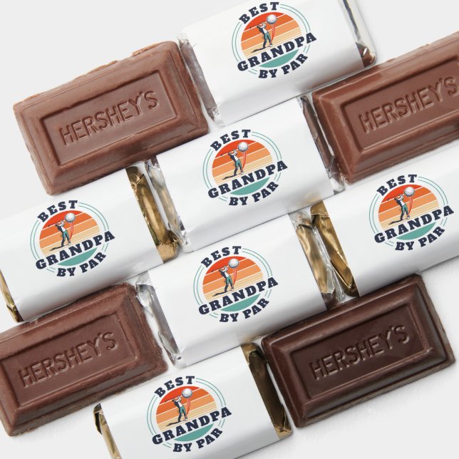 Fathers Day Best Grandpa By Par Golf Retro Custom Hershey's Miniatures (Assorted)