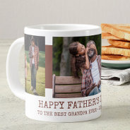 Fathers Day Best Grandpa Ever 3 Photo Rust Brown Giant Coffee Mug at Zazzle
