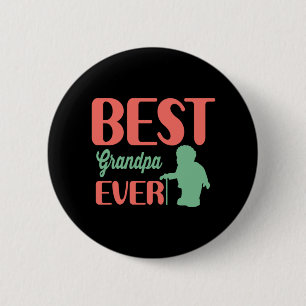 Father's Day Best Grandpa Ever Button