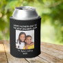 Father's Day Best Grandpa Ever Custom Photo Black Can Cooler