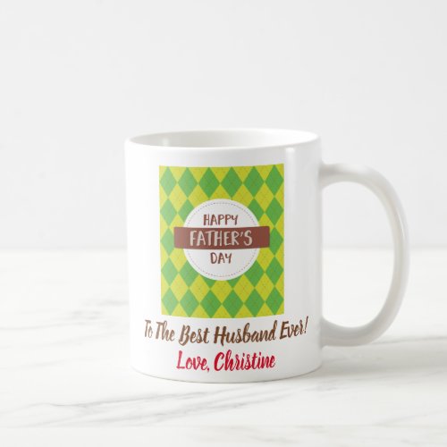 Fathers Day Best Husband Dad Ever Two Photos Coffee Mug