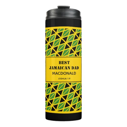 Fathers Day BEST JAMAICAN DAD Flag Custom Jamaica Thermal Tumbler