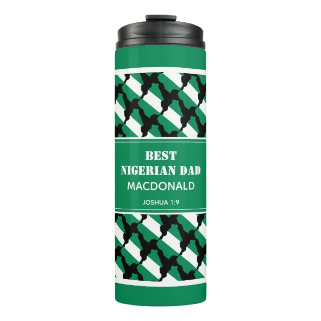 Father's Day BEST NIGERIAN DAD Naija Personalized Thermal Tumbler (Front)