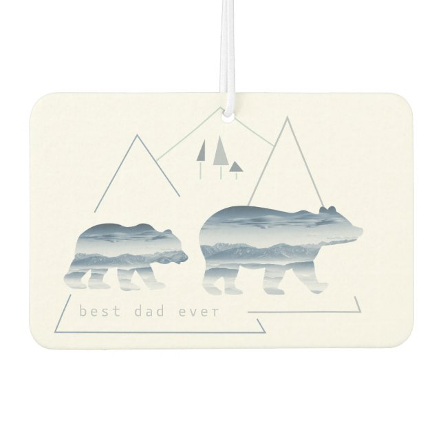 Father's Day Best Papa Bear Air Freshener (Front)