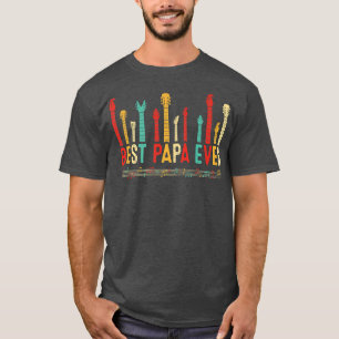 Fathers Day Best Papa Ever Guitar Lover Guitarist  T-Shirt