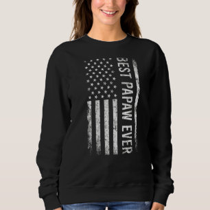 Father's Day Best Papaw Ever American Flag Premium Sweatshirt