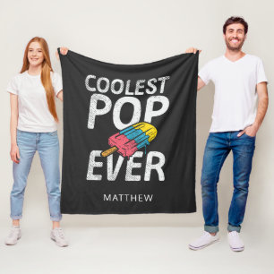 Father's Day Best Pop Ever Personalized Fleece Blanket