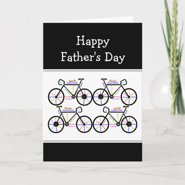 Father's Day Bike Cycle, Sport Fun Humor Card (Front)