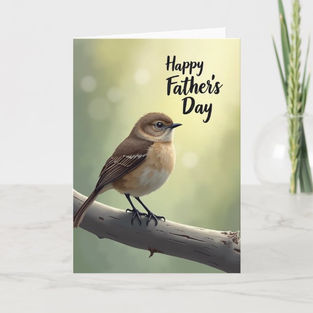 Fathers Day Bird Branch Card (Front)