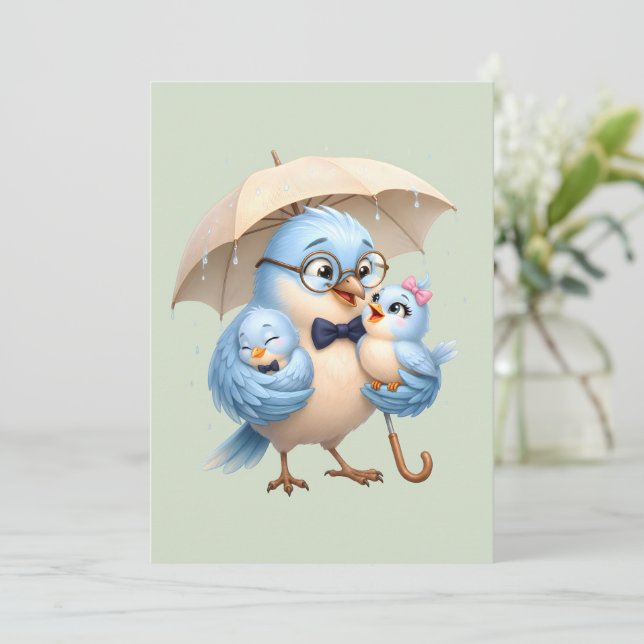 Father's Day Bird Folded Card (Standing Front)